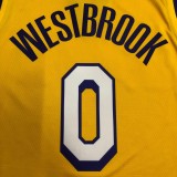 NBA Los Angeles Lakers 19-20 New Yellow #0 WESTBROOK Jersey High Quality Name and Number Print