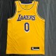 NBA Men Los Angeles Lakers Retro Yellow Round Neck #0 WESTBROOK Jersey High Quality Name and Number Print