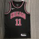 NBA Men Chicago Bulls Black #11 DEROZAN Jersey High Quality Name and Number Print