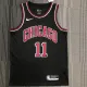 NBA Men Chicago Bulls Black #11 DEROZAN Jersey High Quality Name and Number Print