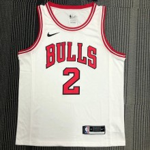 NBA Men Chicago Bulls White #2 BALL Jersey High Quality Name and Number Print