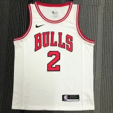 NBA Men Chicago Bulls White #2 BALL Jersey High Quality Name and Number Print
