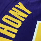 NBA Men Los Angeles Lakers Retro Purple #7 ANTHONY Round Neck Jersey High Quality Name and Number Print