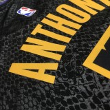 NBA Men Los Angeles Lakers Black #7 ANTHONY Round Neck Jersey High Quality Name and Number Print