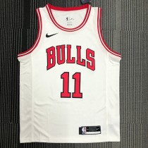 NBA Men Chicago Bulls White #11 DEROZAN Jersey High Quality Name and Number Print