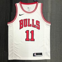 NBA Men Chicago Bulls White #11 DEROZAN Jersey High Quality Name and Number Print