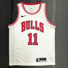 NBA Men Chicago Bulls White #11 DEROZAN Jersey High Quality Name and Number Print