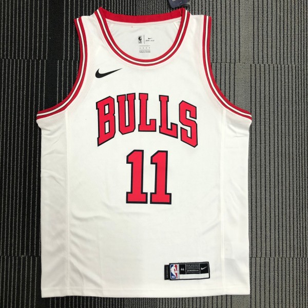 NBA Men Chicago Bulls White #11 DEROZAN Jersey High Quality Name and Number Print
