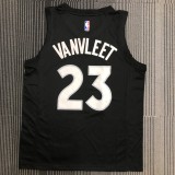 NBA Season 2021 Men Toronto Raptors Black and Purple Awarding Version #23 VANVLEET Jersey High Quality Name and Number Print