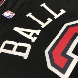 NBA Men Chicago Bulls Black #2 BALL Jersey High Quality Name and Number Print
