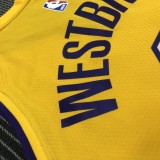 NBA Los Angeles Lakers 19-20 New Yellow #0 WESTBROOK Jersey High Quality Name and Number Print
