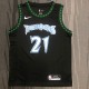 NBA Men Minnesota Timberwolves Retro Black #21 GARNETT Jersey High Quality Name and Number Print