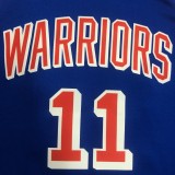 NBA Men Golden State Warriors Retro Blue #11 THOMPSON Jersey High Quality Name and Number Print