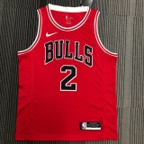 NBA Men Chicago Bulls Red #2 BALL Jersey High Quality Name and Number Print