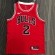 NBA Men Chicago Bulls Red #2 BALL Jersey High Quality Name and Number Print