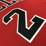 NBA Men Chicago Bulls Red #2 BALL Jersey High Quality Name and Number Print