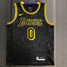 NBA Men Los Angeles Lakers Black #0 WESTBROOK Round Neck Jersey High Quality Name and Number Print