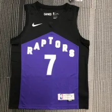 NBA Season 2021 Men Toronto Raptors Black and Purple Awarding Version #7 LOWRY Jersey High Quality Name and Number Print