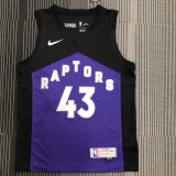 NBA Season 2021 Men Toronto Raptors Black and Purple Awarding Version #43 SIAKAM Jersey High Quality Name and Number Print