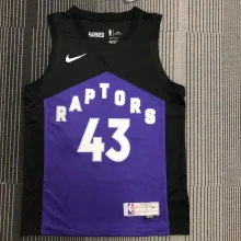 NBA Season 2021 Men Toronto Raptors Black and Purple Awarding Version #43 SIAKAM Jersey High Quality Name and Number Print