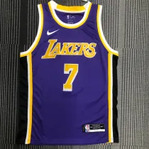 NBA Men Los Angeles Lakers Retro Purple #7 ANTHONY Round Neck Jersey High Quality Name and Number Print