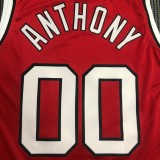 NBA Portland Trail Blazers Retro Red #00 ANTHONY Jersey High Quality Name and Number Print