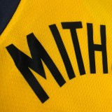 NBA New Season 2021 Men Utah Jazz Yellow with Jordan Logo #45 MITCHELL Jersey High Quality Name and Number Print