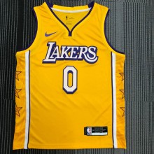 NBA Los Angeles Lakers 19-20 New Yellow #0 WESTBROOK Jersey High Quality Name and Number Print