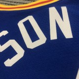 NBA Men Golden State Warriors Retro Blue #11 THOMPSON Jersey High Quality Name and Number Print