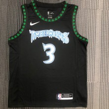 NBA Men Minnesota Timberwolves Retro Black #3 MARBURY Jersey High Quality Name and Number Print