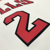 NBA Men Chicago Bulls White #2 BALL Jersey High Quality Name and Number Print