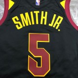 NBA Men Season 2021 Cleveland Cavaliers Black #5 SMITH JR. Jersey High Quality Name and Number Print