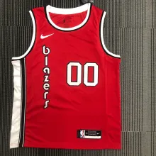 NBA Portland Trail Blazers Retro Red #00 ANTHONY Jersey High Quality Name and Number Print