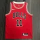 NBA Men Chicago Bulls Red #11 DEROZAN Jersey High Quality Name and Number Print