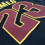 NBA Men Season 2021 Cleveland Cavaliers Black #23 JAMES Jersey High Quality Name and Number Print