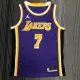 NBA Men Season 2021 Los Angeles Lakers #7 ANTHONY Purple Round Neck with Jordan logo Jersey High Quality Name and Number Print