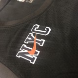 NBA Season 2021 Men New York Knicks Black #30 RANDLE Jersey High Quality Name and Number Print