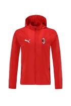 21-22 AC Milan Red Windbreaker Jacket  Thai Quality