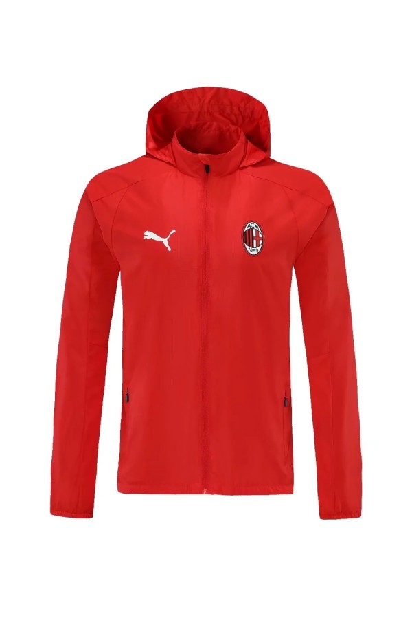 21-22 AC Milan Red Windbreaker Jacket  Thai Quality