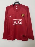 07-08 Man United  Home Long Sleeve Retro Jersey