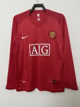 07-08 Man United  Home Long Sleeve Retro Jersey