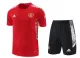 21/22 Manchester United Red Training Set--Short sleeve and Short Pant Training Tracksuit