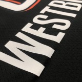 NBA Men Oklahoma City Thunder City Version Black #0 WESTBROOK Jersey High Quality Name and Number Print