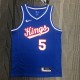 NBA Sacramento Kings Blue #5 FOX Jersey High Quality Name and Number Print