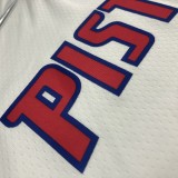 NBA 75th Anniversary Detroit Pistons White #2 CUNNINGHAM Jersey High Quality Name and Number Print