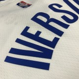 NBA 75th Anniversary Detroit Pistons White #1 IVERSON Jersey High Quality Name and Number Print