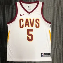 NBA Men Cleveland Cavaliers White #5 SMITH JR. Jersey High Quality Name and Number Print