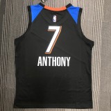 NBA Men Oklahoma City Thunder City Version Black #7 ANTHONY Jersey High Quality Name and Number Print