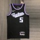 NBA 75th Anniversary Season 2022 Sacramento Kings Black #5 FOX Jersey High Quality Name and Number Print