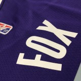NBA 75th Anniversary Sacramento Kings Purple #5 FOX Jersey High Quality Name and Number Print